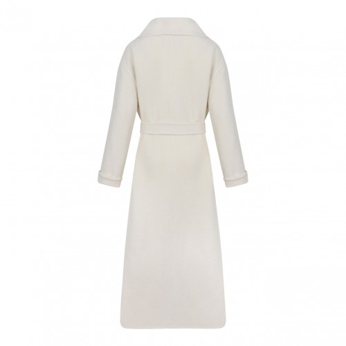 White Double Wool And Soft Cashmere Coat 2