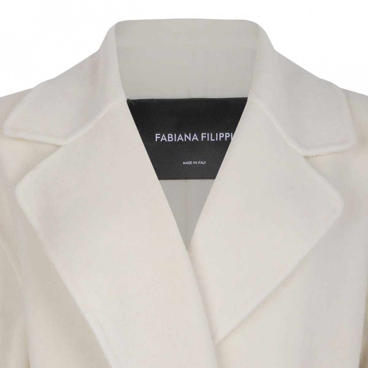 White Double Wool And Soft Cashmere Coat