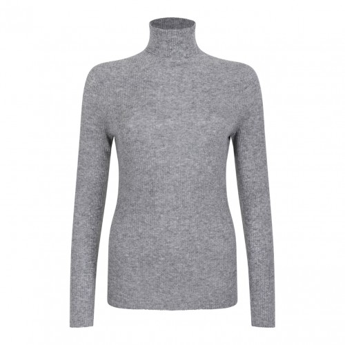 Light Grey High Neck Knitwear