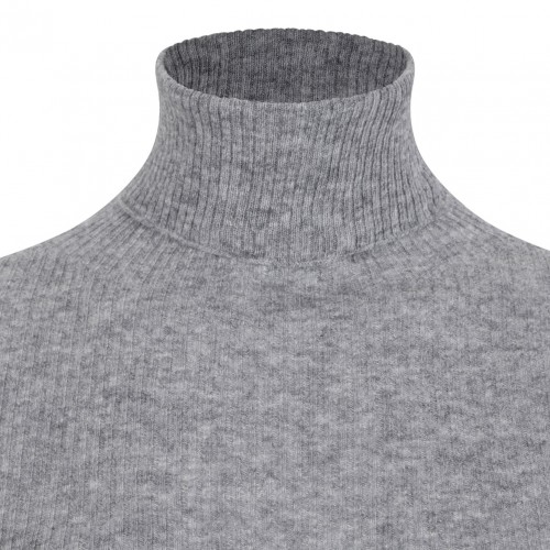 Light Grey High Neck Knitwear