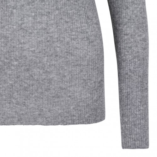 Light Grey High Neck Knitwear