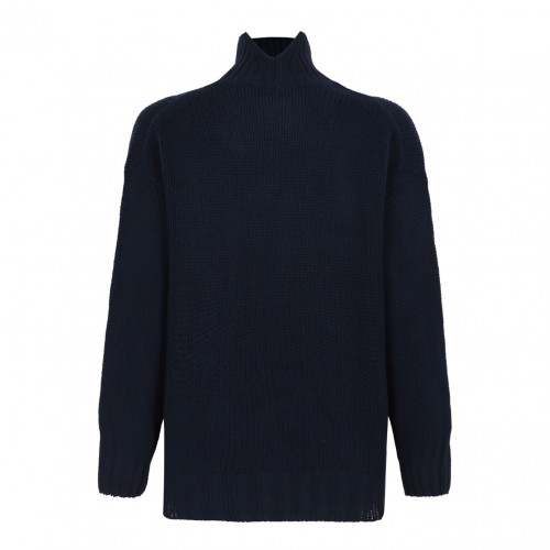 Navy Blue High Neck Sweater 2