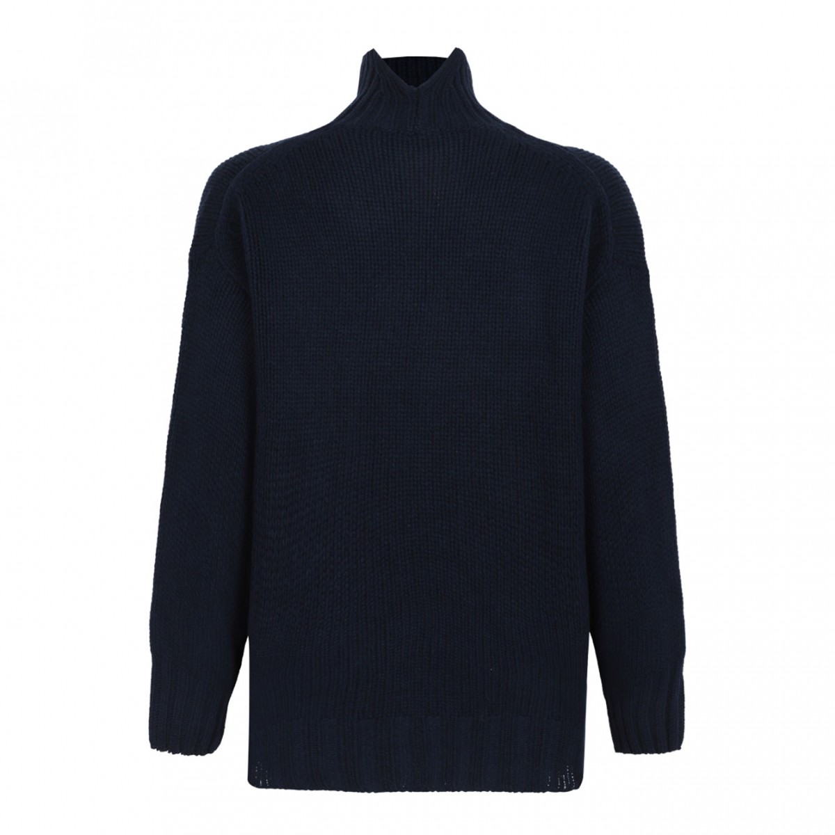 Navy Blue High Neck Sweater