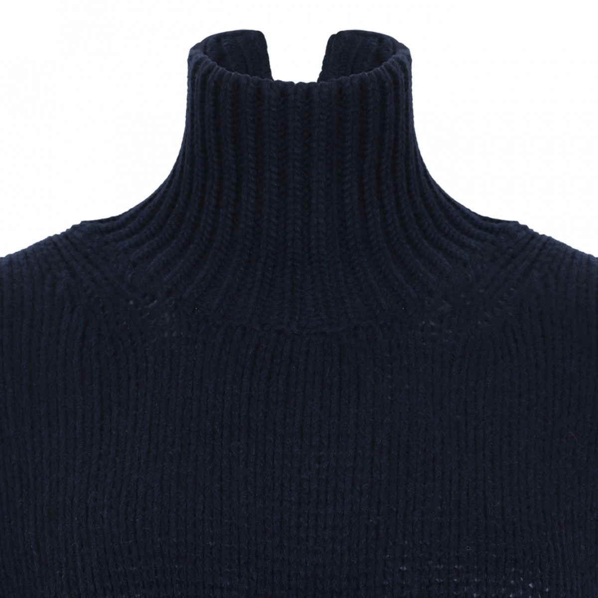 Navy Blue High Neck Sweater