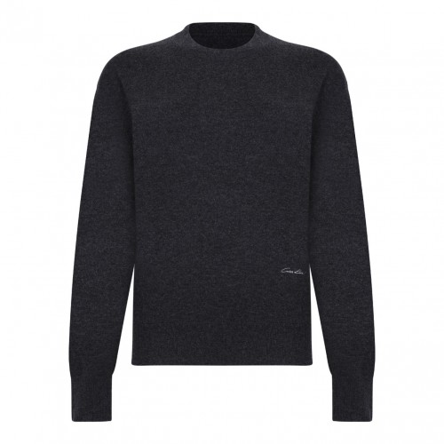 Charcoal Grey Heather Cashmere Pullover