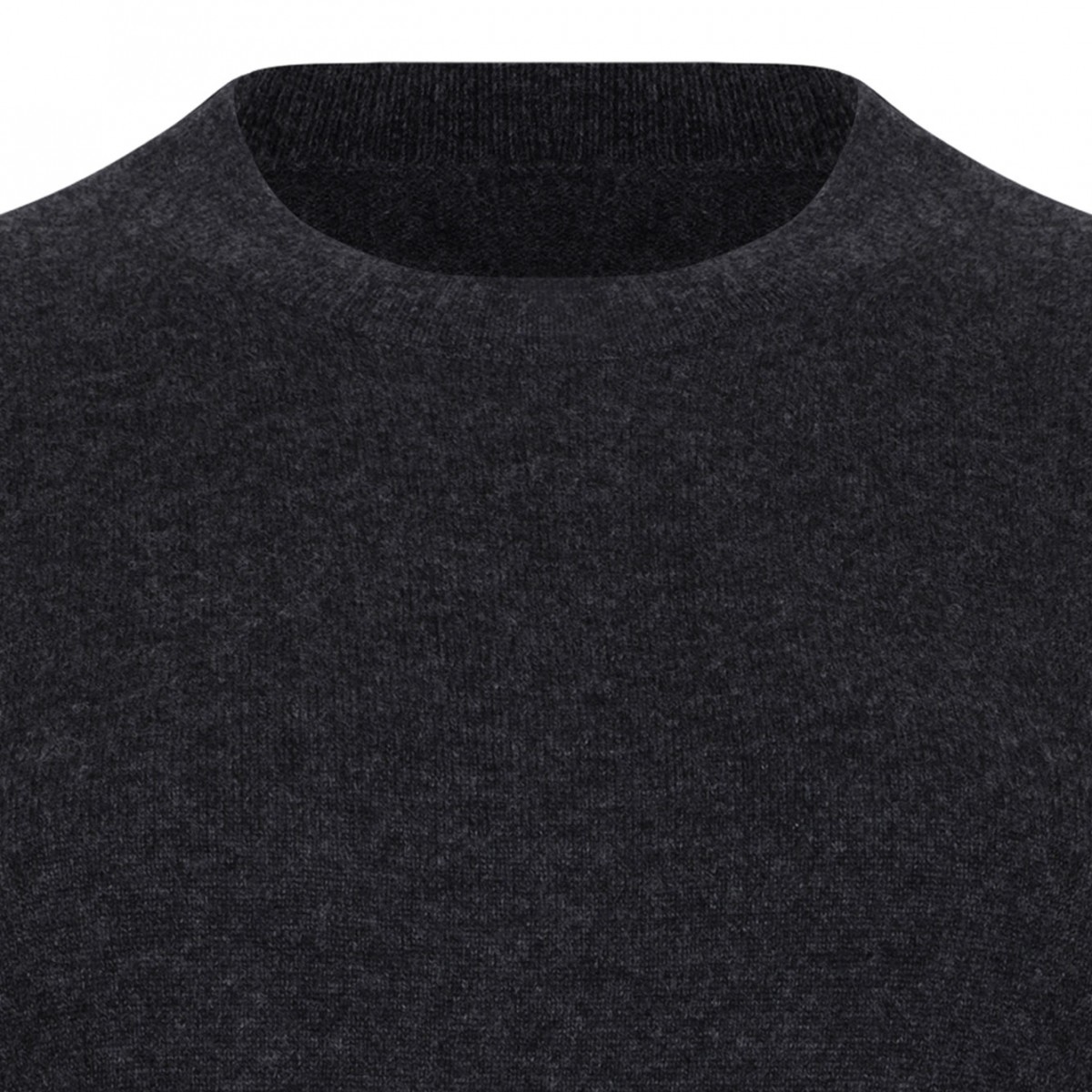 Charcoal Grey Heather Cashmere Pullover