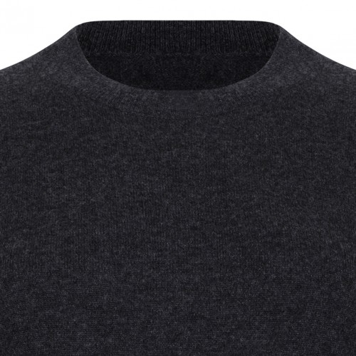 Charcoal Grey Heather Cashmere Pullover