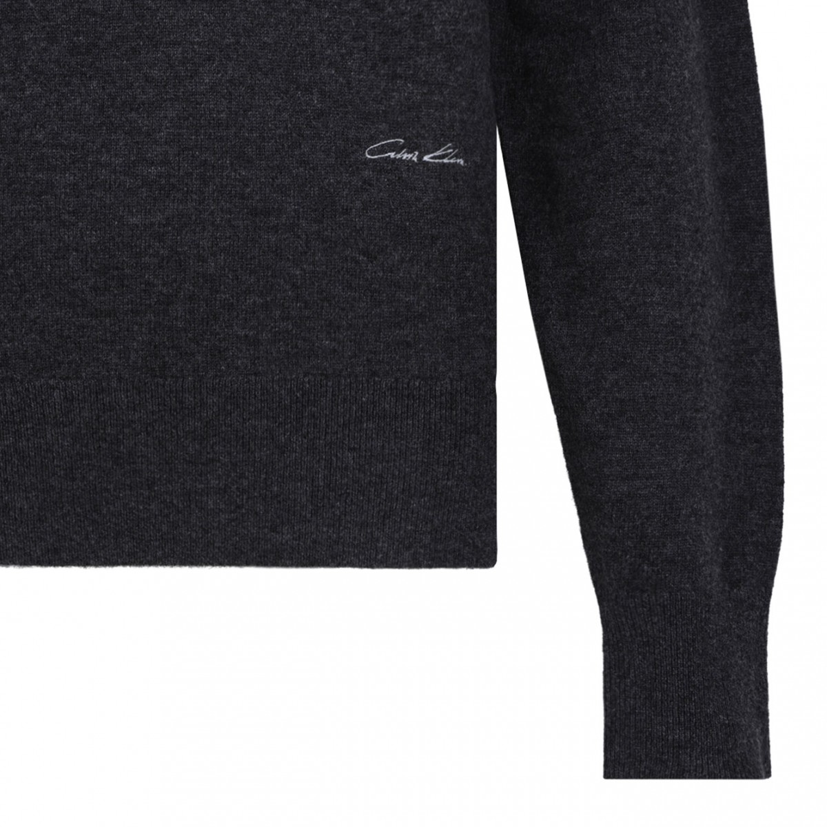 Charcoal Grey Heather Cashmere Pullover