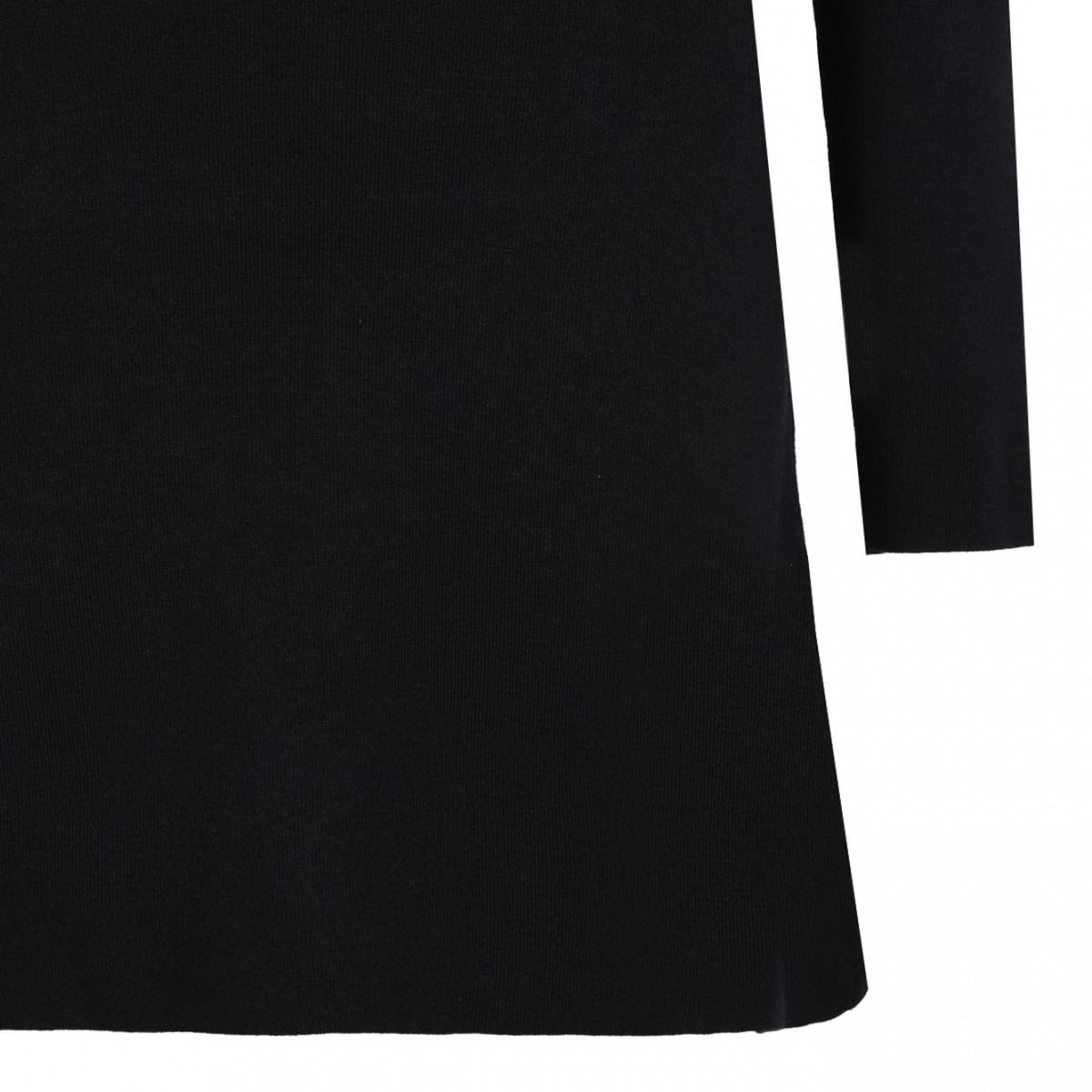 Black Zip-Closure Jersey Dress