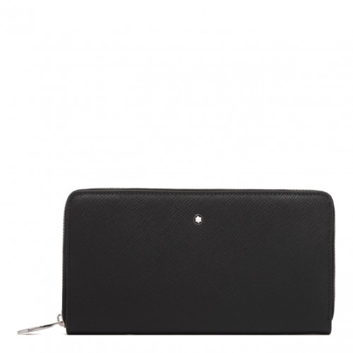 Black Sartorial 12 Compartment Zipper Wallet