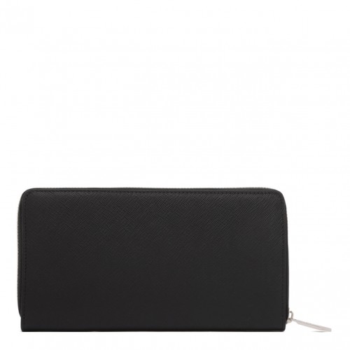 Black Sartorial 12 Compartment Zipper Wallet