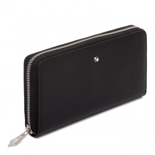 Black Sartorial 12 Compartment Zipper Wallet