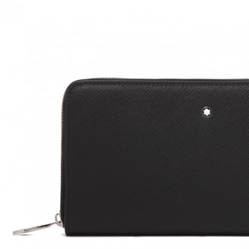 Black Sartorial 12 Compartment Zipper Wallet