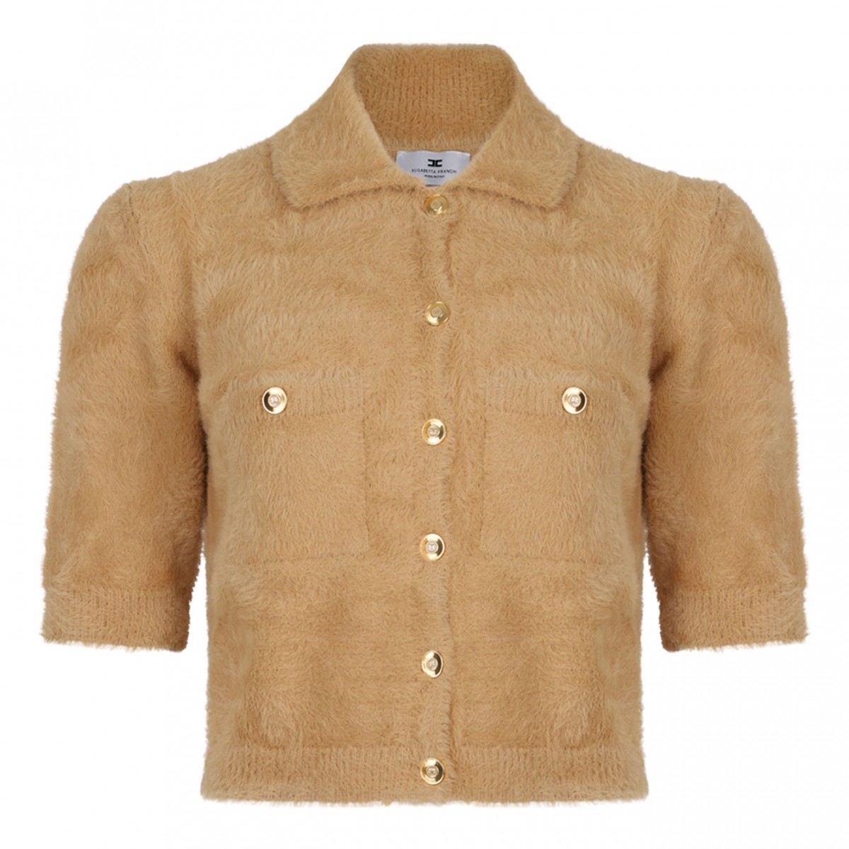 Honey Classic Collar Sweater With Front Pockets