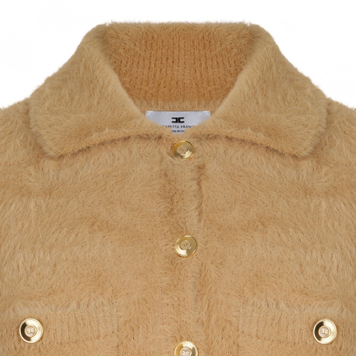 Honey Classic Collar Sweater With Front Pockets