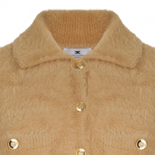 Honey Classic Collar Sweater With Front Pockets