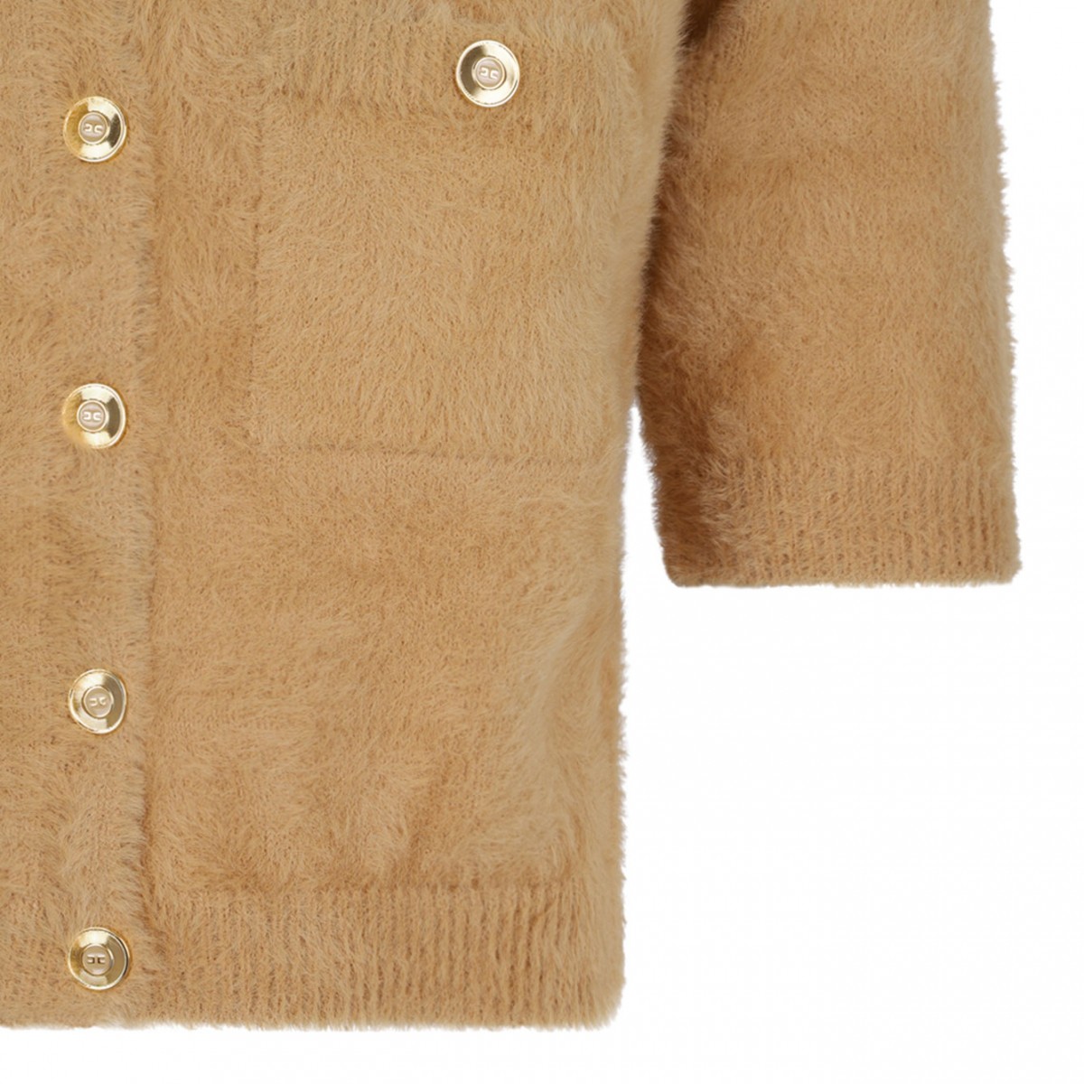 Honey Classic Collar Sweater With Front Pockets