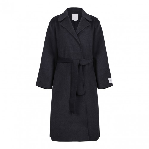 Brown Belted Wool Trench Coat