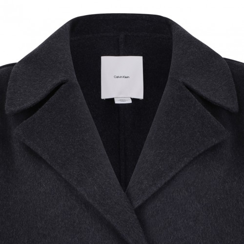 Brown Belted Wool Trench Coat