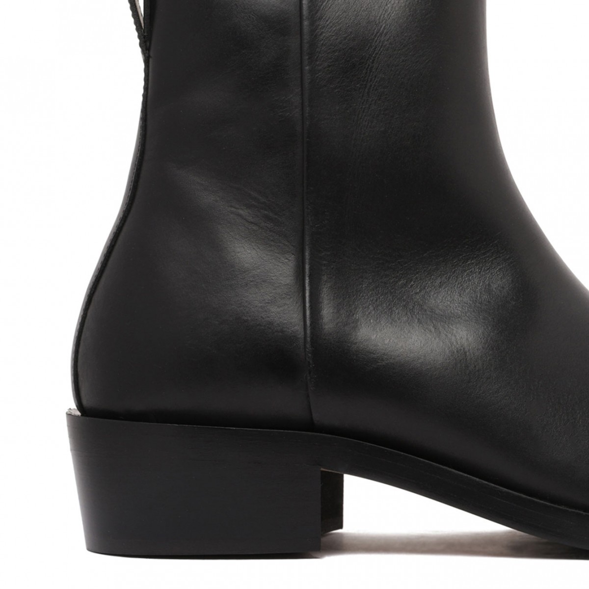 Black Leather Ankle Boots