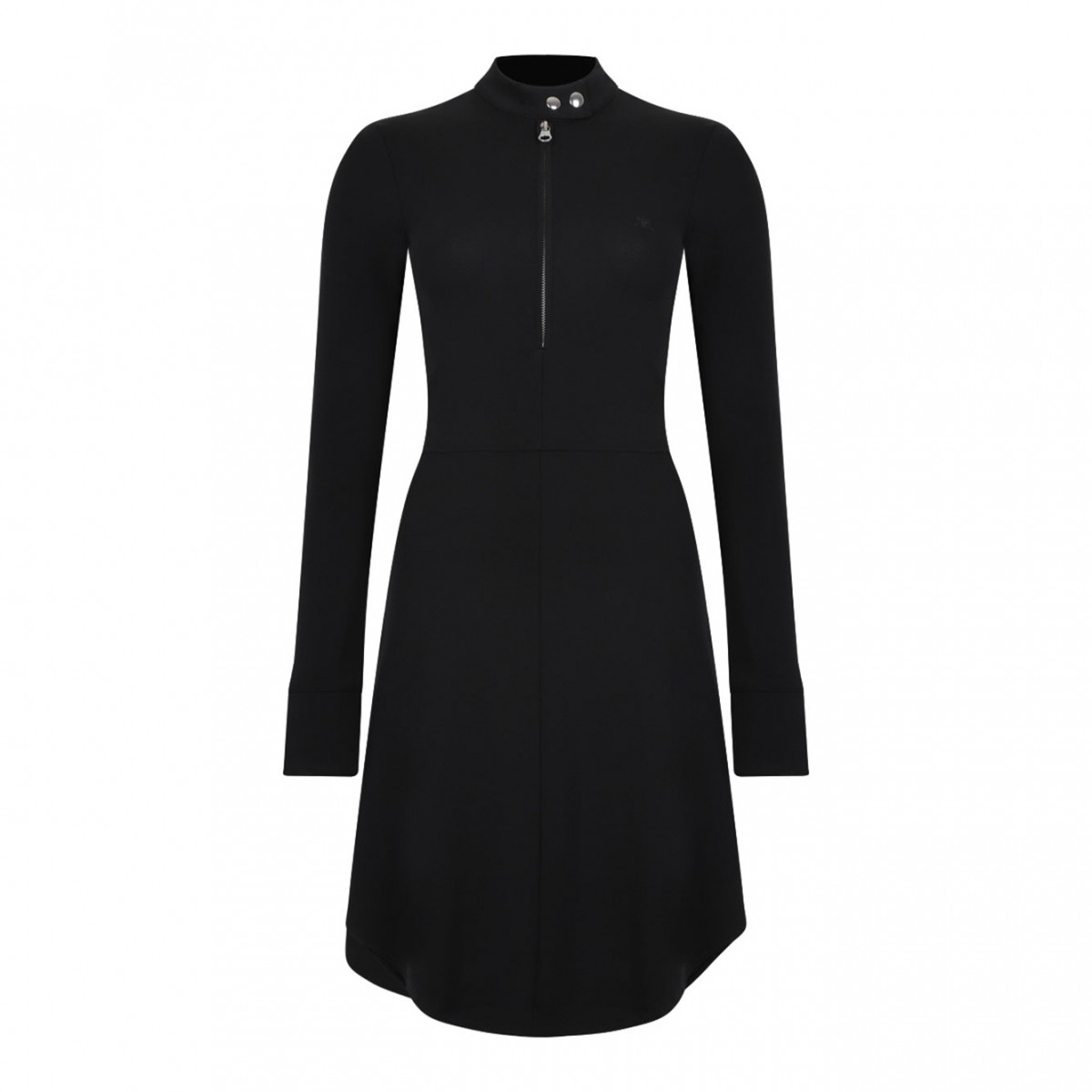 Black Zip Fastening Mini Dress