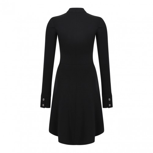 Black Zip Fastening Mini Dress