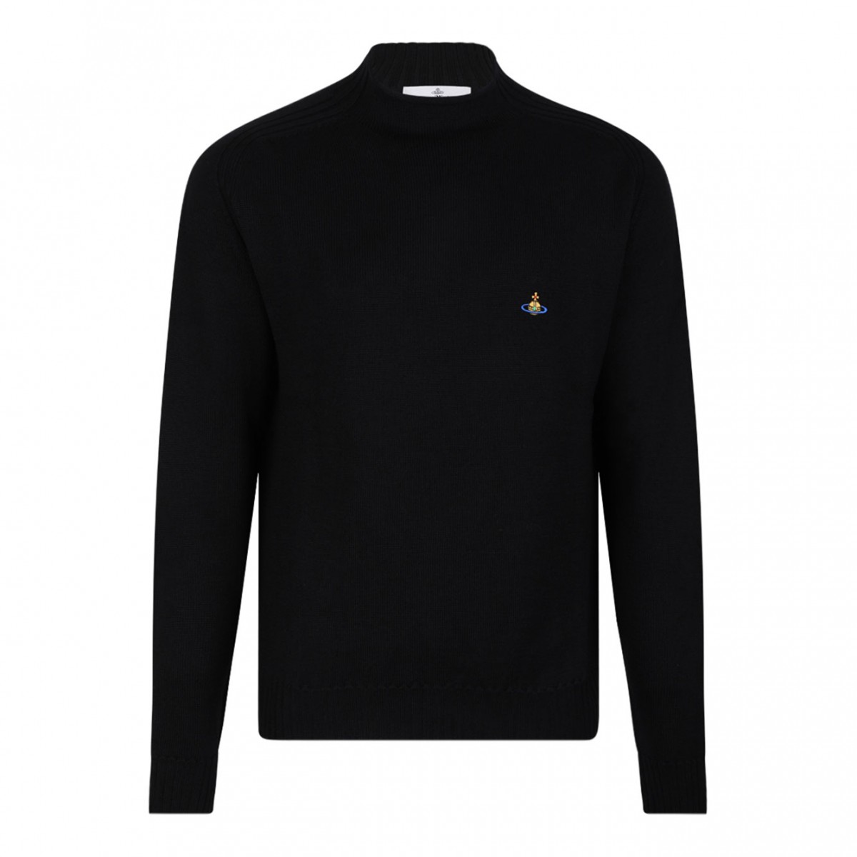 Black Orb-Embroidered Sweater