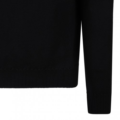 Black Orb-Embroidered Sweater