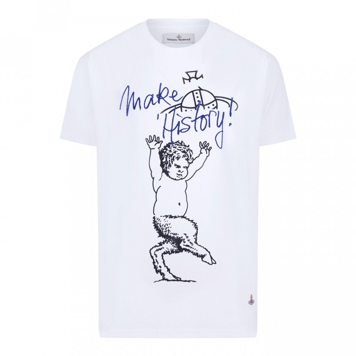 White Fawn Graphic-Print T-Shirt