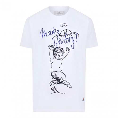 White Fawn Graphic-Print T-Shirt