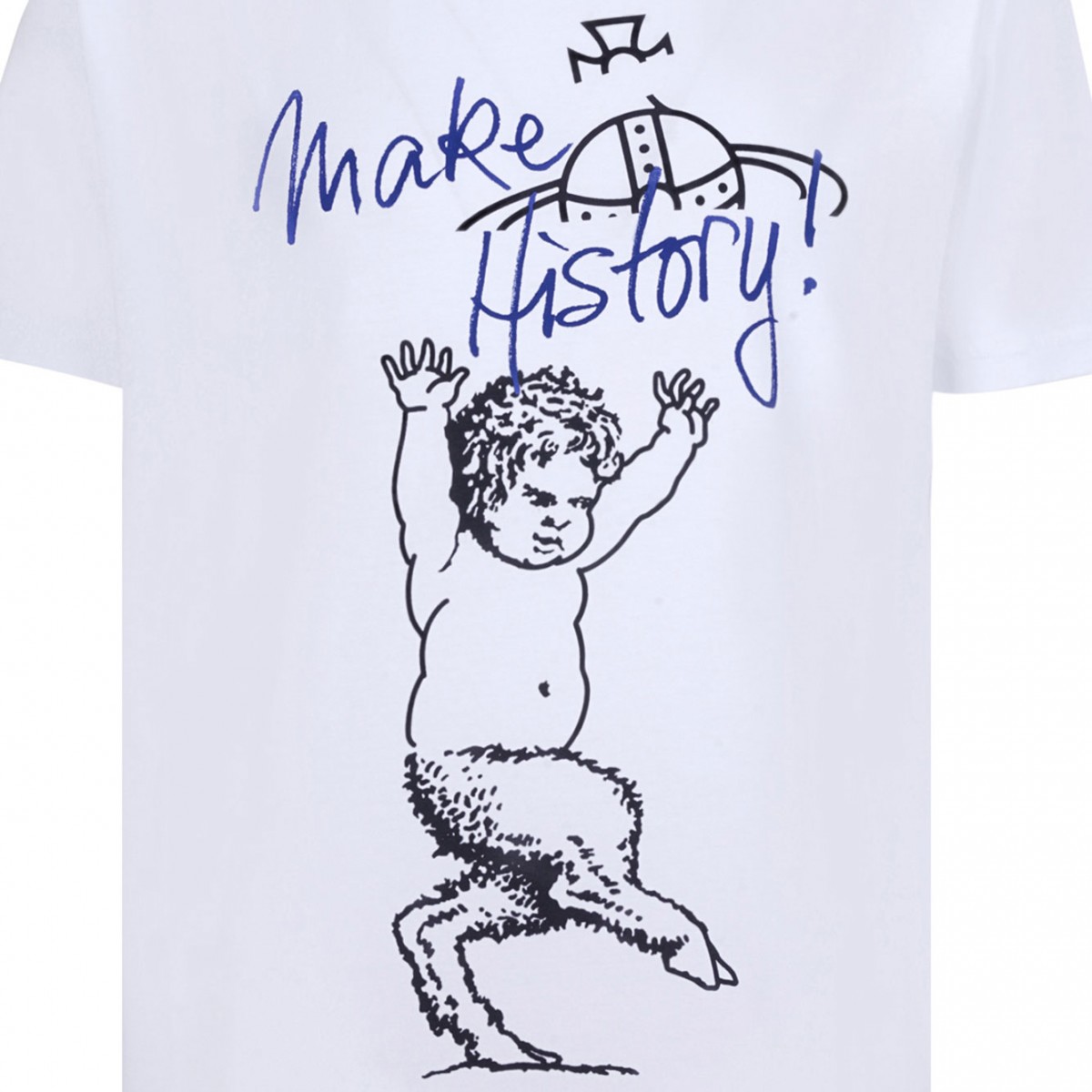 White Fawn Graphic-Print T-Shirt