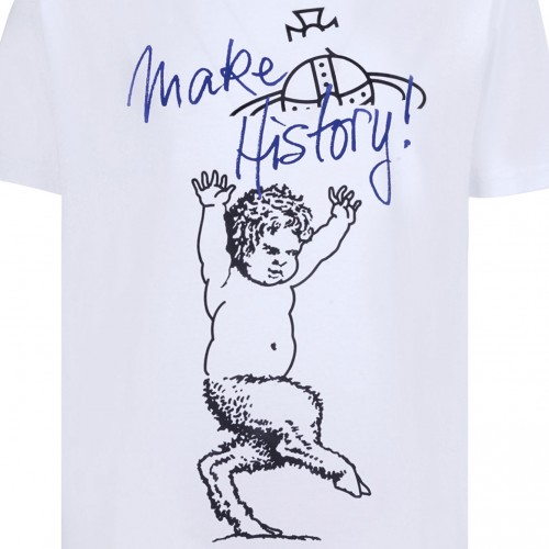 White Fawn Graphic-Print T-Shirt