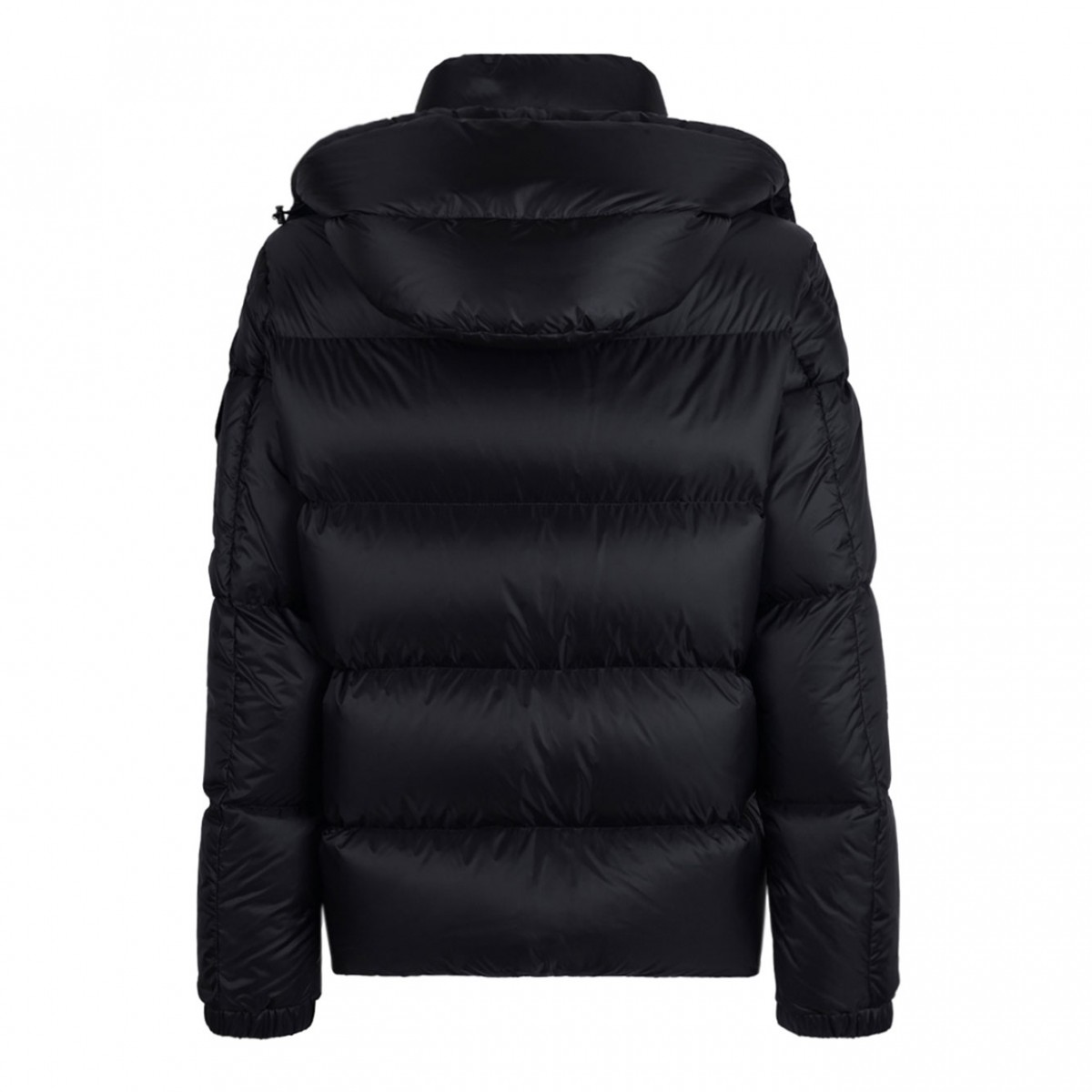 Black Removable-Hood Puffer Jacket