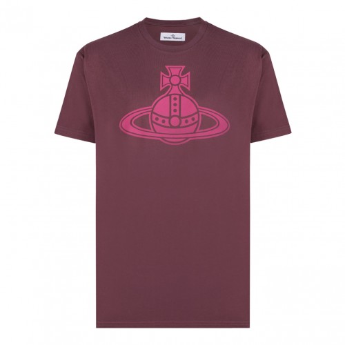 Burgundy Logo Print T-Shirt