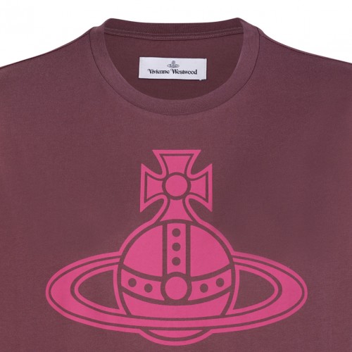 Burgundy Logo Print T-Shirt