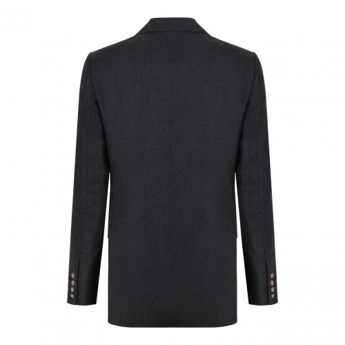 Charcoal Grey Captain Double-Breasted Blazer 2