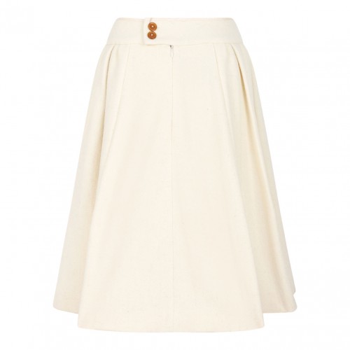 Off White Midi Pleated Skirt 2
