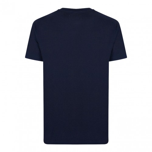 Navy Blue Logo Print T-Shirt