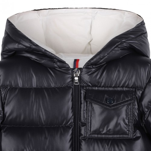 Navy Blue Mesles Padded Jacket