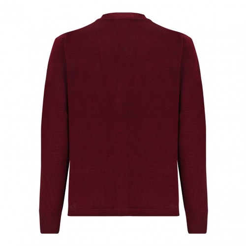 Red Orb-Embellishment Cardigan