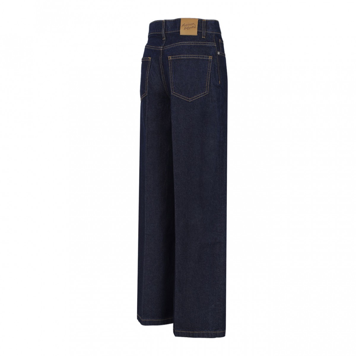Dark Blue High Waisted Wide Leg Jeans