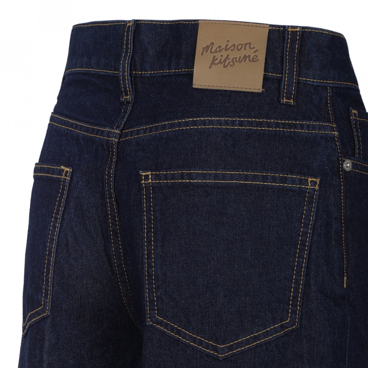 Dark Blue High Waisted Wide Leg Jeans