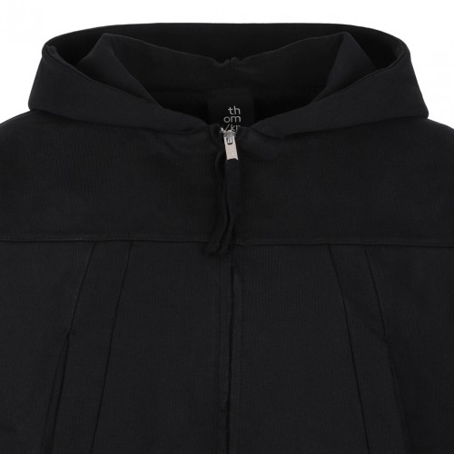 Black Zip-Up Hoodie With Hand Gaiters
