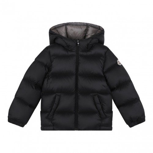 Black Hooded Down Jacket