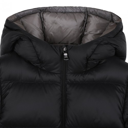 Black Hooded Down Jacket
