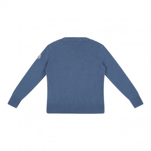 Light Blue Wool Knit Teddy Bear Sweater 2