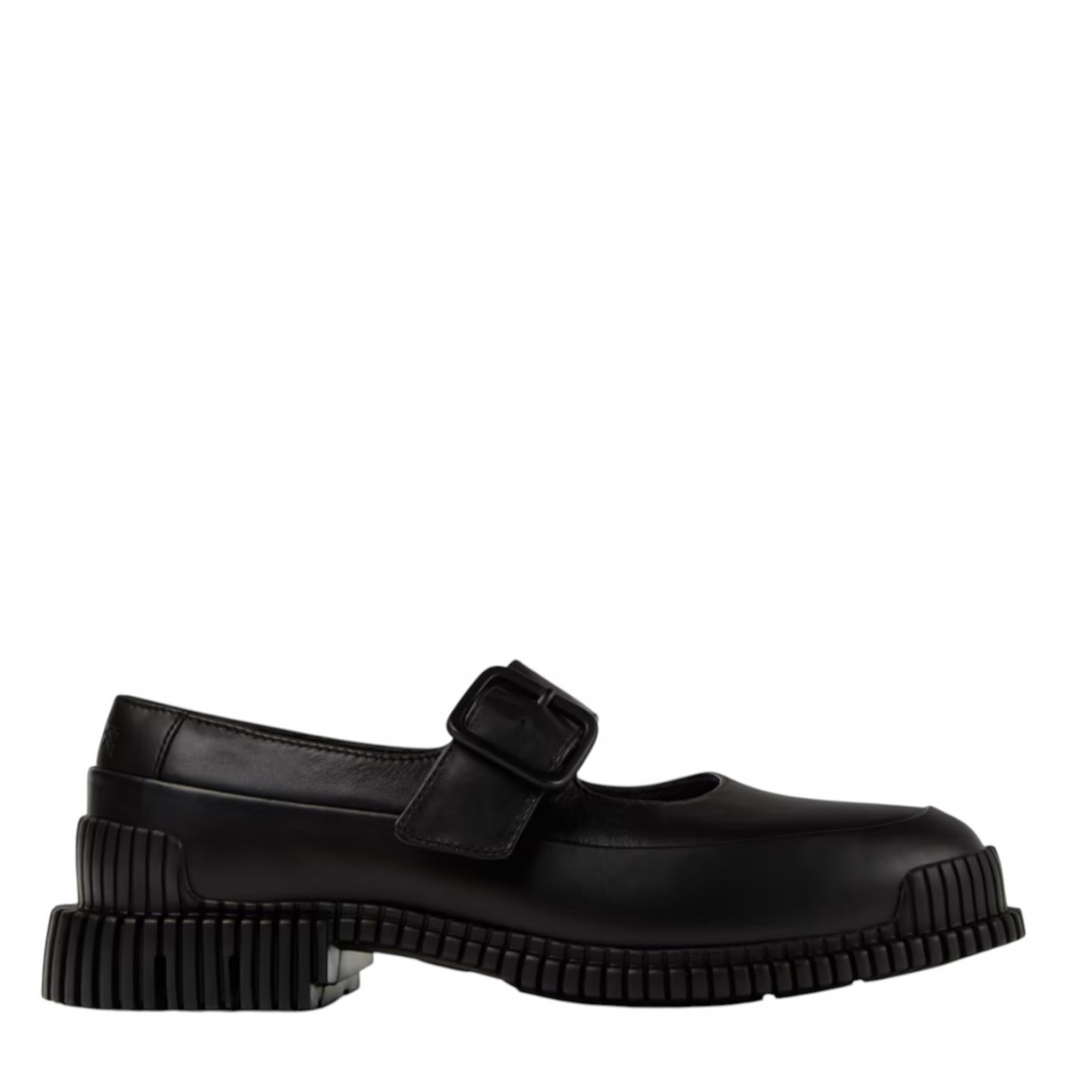 Black Pix Leather Ballerina Shoes