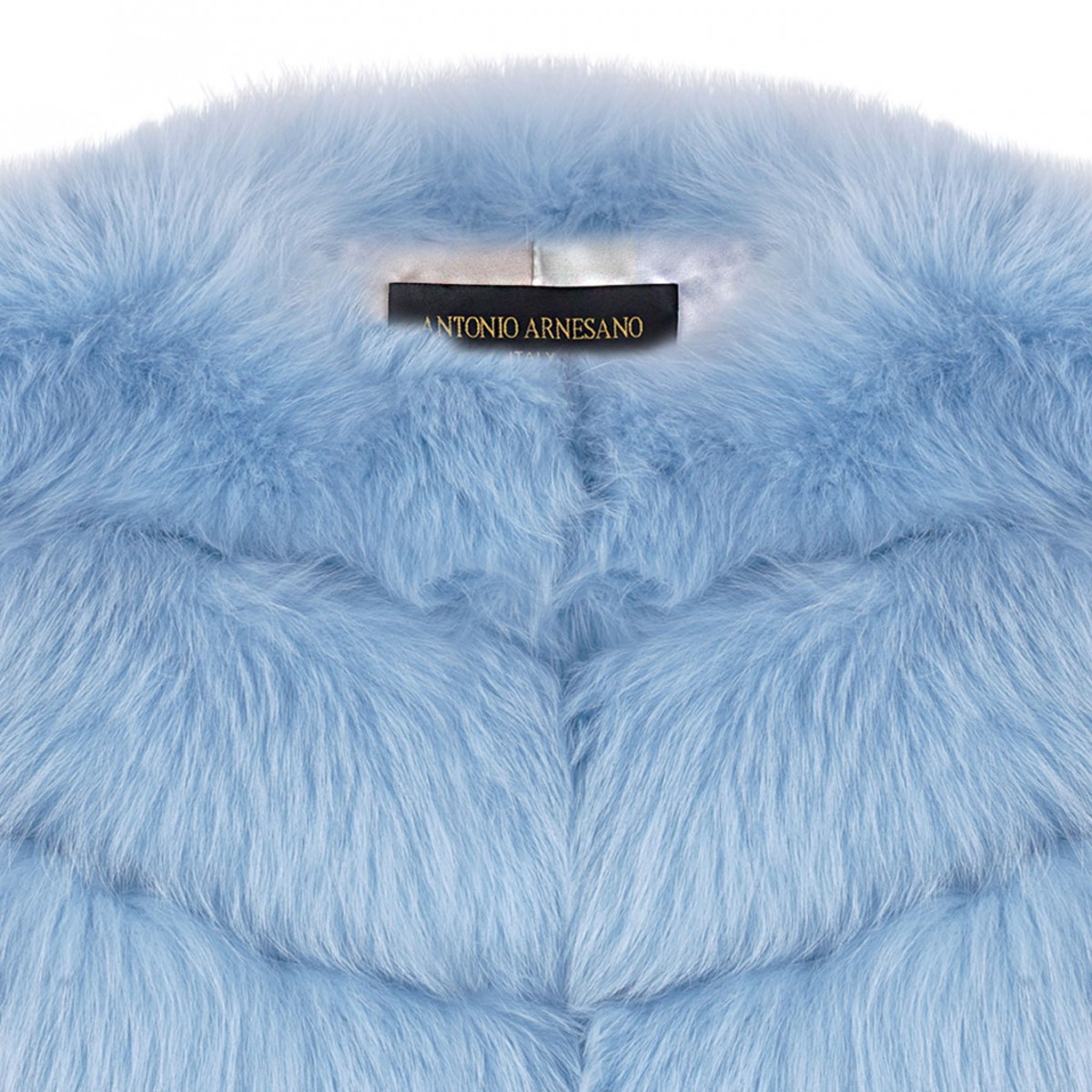 Light Blue Fox Fur Vest