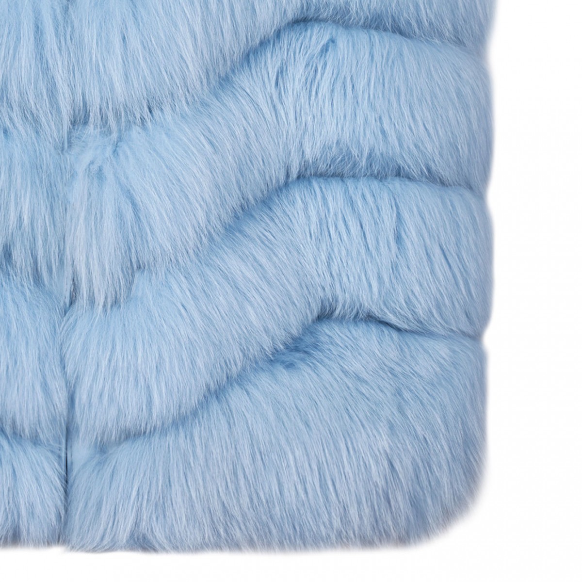 Light Blue Fox Fur Vest