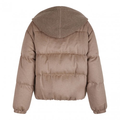 Patel Cashmere and Mink Fur Jacket with Adjustable Hood